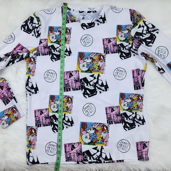 Swiminista x‎ James Peter Henry Good Vibes Rashguard Art Toss Print NWT Large - Picture 6 of 7